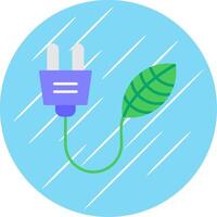 Green Energy Flat Blue Circle Icon vector