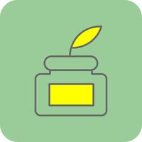 Inkpot Filled Yellow Icon vector