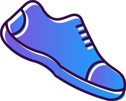 Running Shoes Gradient Filled Icon vector