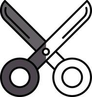 scissor Filled Half Cut Icon vector