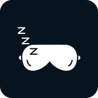 Sleeping Mask Glyph Two Color Icon vector