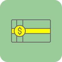 Payment Voucher Filled Yellow Icon vector