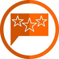 Stars Glyph Orange Circle Icon vector