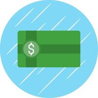 Payment Voucher Flat Blue Circle Icon vector