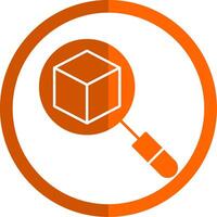 3d Glyph Orange Circle Icon vector