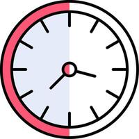 Clock Filled Half Cut Icon vector