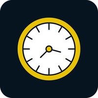 Clock Glyph Two Color Icon vector