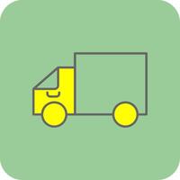 Delivery Truck Filled Yellow Icon vector