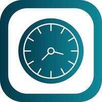 Clock Glyph Gradient Round Corner Icon vector