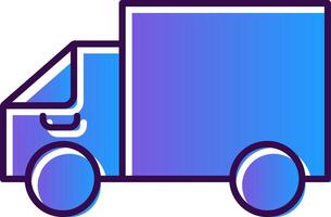 Delivery Truck Gradient Filled Icon vector