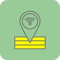 Place Filled Yellow Icon vector
