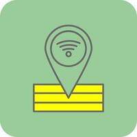 Place Filled Yellow Icon vector