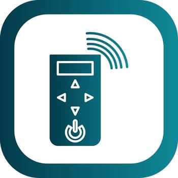 Remote Control Glyph Gradient Round Corner Icon vector