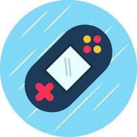 Game Console Flat Blue Circle Icon vector