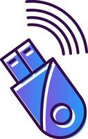 Usb Modem Gradient Filled Icon vector