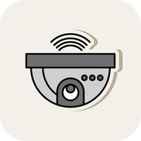 Cctv Line Filled White Shadow Icon vector