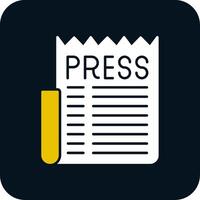 Press Release Glyph Two Color Icon vector