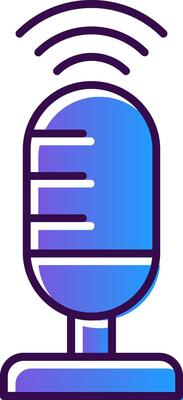 Voice Recording Gradient Filled Icon