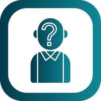 Suspect Glyph Gradient Round Corner Icon vector