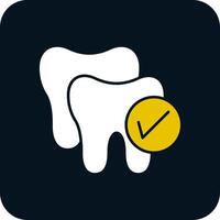 Dental Checkup Glyph Two Color Icon vector