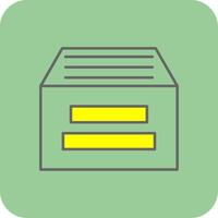 Archive Filled Yellow Icon vector