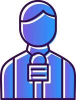 Journalist Gradient Filled Icon vector