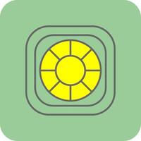 Lifebuoy Filled Yellow Icon vector