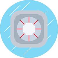 Lifebuoy Flat Blue Circle Icon vector