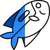 Surgeonfish Filled Half Cut Icon vector