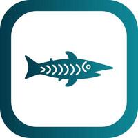 shark Glyph Gradient Round Corner Icon vector