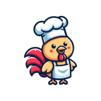 linda icono personaje gallo cocinero png