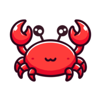 schattig icoon karakter krab png