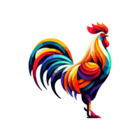 icon character colorful rooster png