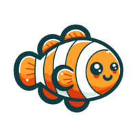 cute icon character clownfish png