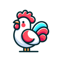 cute icon character rooster png