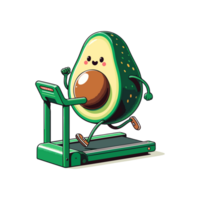schattig icoon karakter avocado loopband png