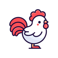 cute icon character rooster png