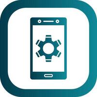 Setting Glyph Gradient Round Corner Icon vector