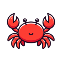 schattig icoon karakter krab png