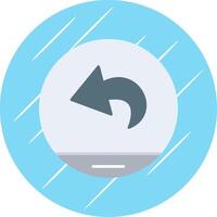 Back Flat Blue Circle Icon vector