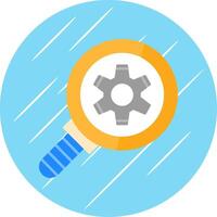 Search Engine Flat Blue Circle Icon vector