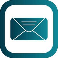 Mail Glyph Gradient Round Corner Icon vector