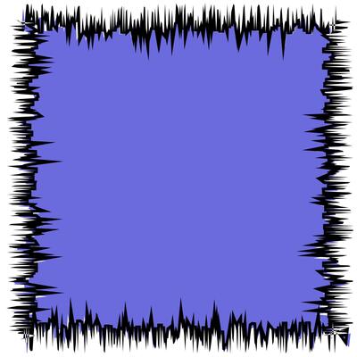 Abstract frame in black on a blue background