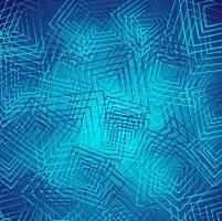 Blue background with geometric pattern in the form of quadrangles vector