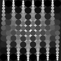 Abstract geometric pattern in the form of large and small circles on a gray background vector