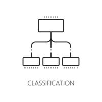 máquina aprendiendo, ai clasificación algoritmo icono vector