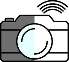 Camera Filled Half Cut Icon vector