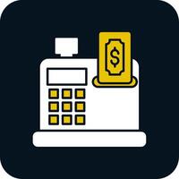 Cash Register Glyph Two Color Icon vector