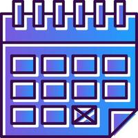 Date Gradient Filled Icon vector