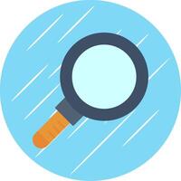 Magnifying Glass Flat Blue Circle Icon vector